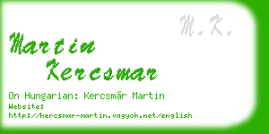 martin kercsmar business card