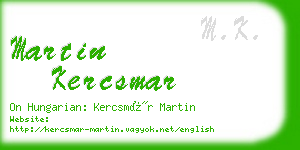 martin kercsmar business card